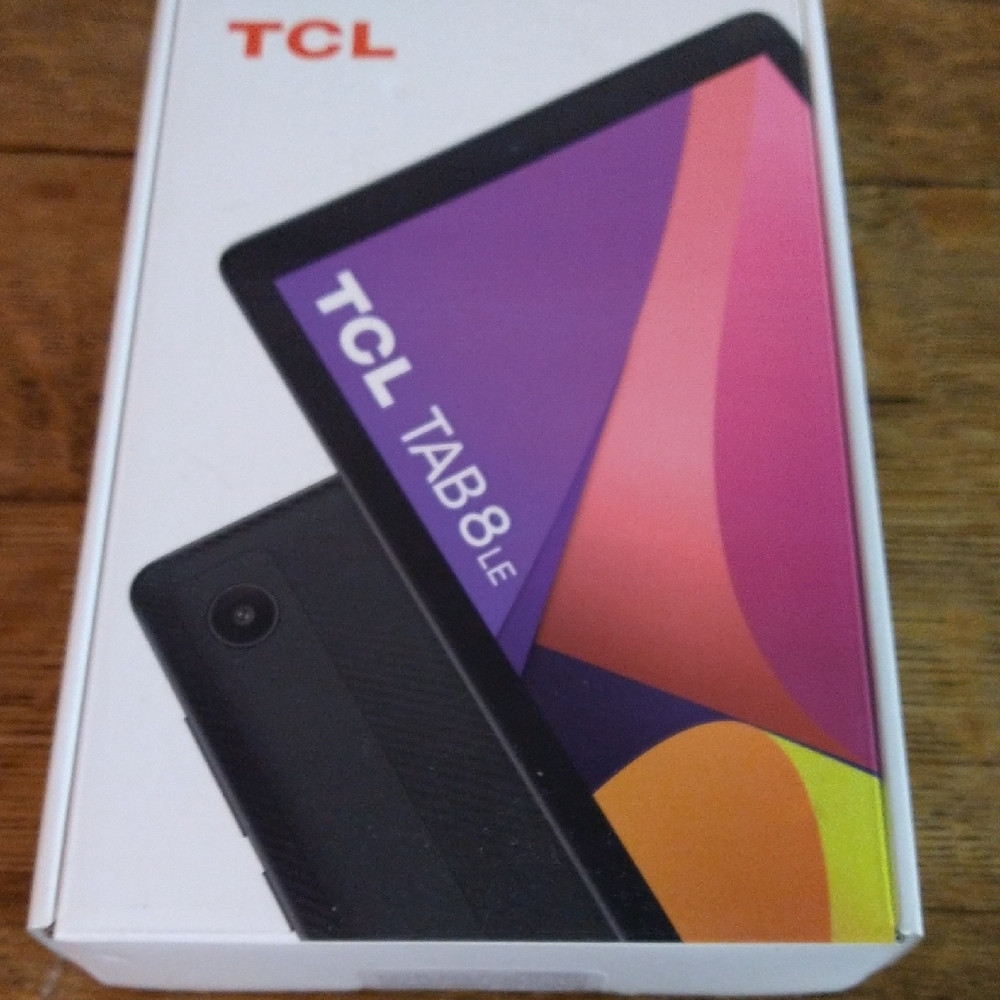 TCL Black Tablet with Large Touchscreen and Camera